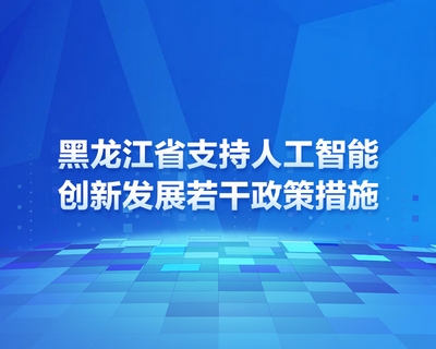 【图解】一图读懂黑龙江省支持人工智能创新发展若干政策措施