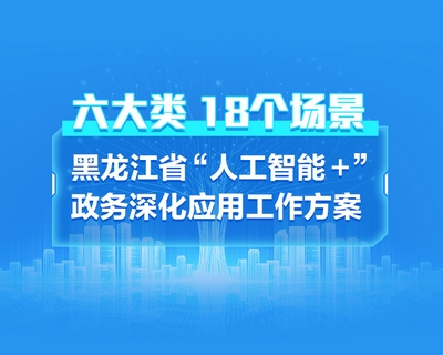 【图解】六大类18个场景 一图读懂黑龙江省“人工智能＋”政务深化应用工作方案
