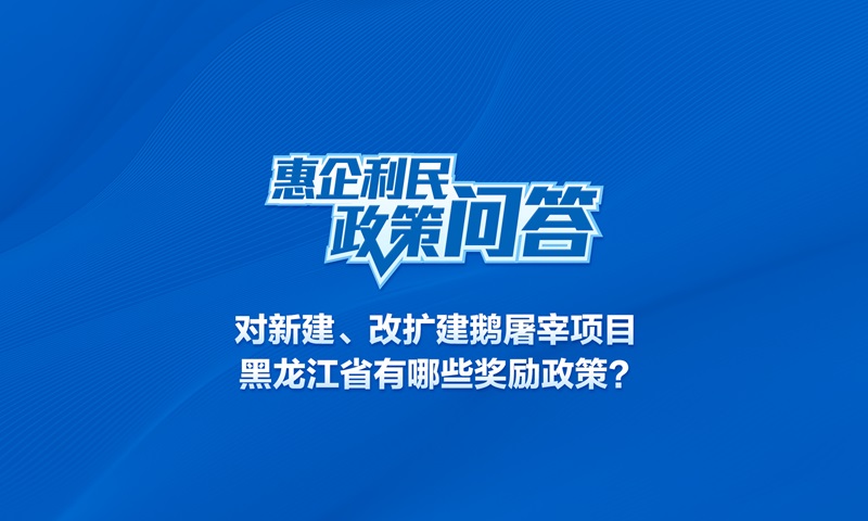 对新建、改扩建鹅屠宰项目，黑龙江省有哪些奖励政策？